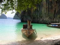 Hiring a longtail is a great way to explore Krabi Bay
