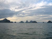 the scenery in Phang Nga Bay is truly dramatic