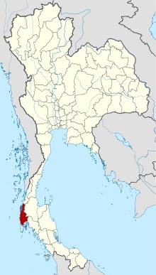 Location of Phang Nga within Thailand