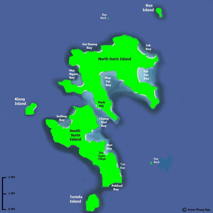 Map of Simiilan Islands